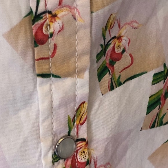 EUC Western Flare I.N.C. Floral Pearl Snaps 100% Cotton XL Casual Aloha Shirt A - Picture 3 of 5